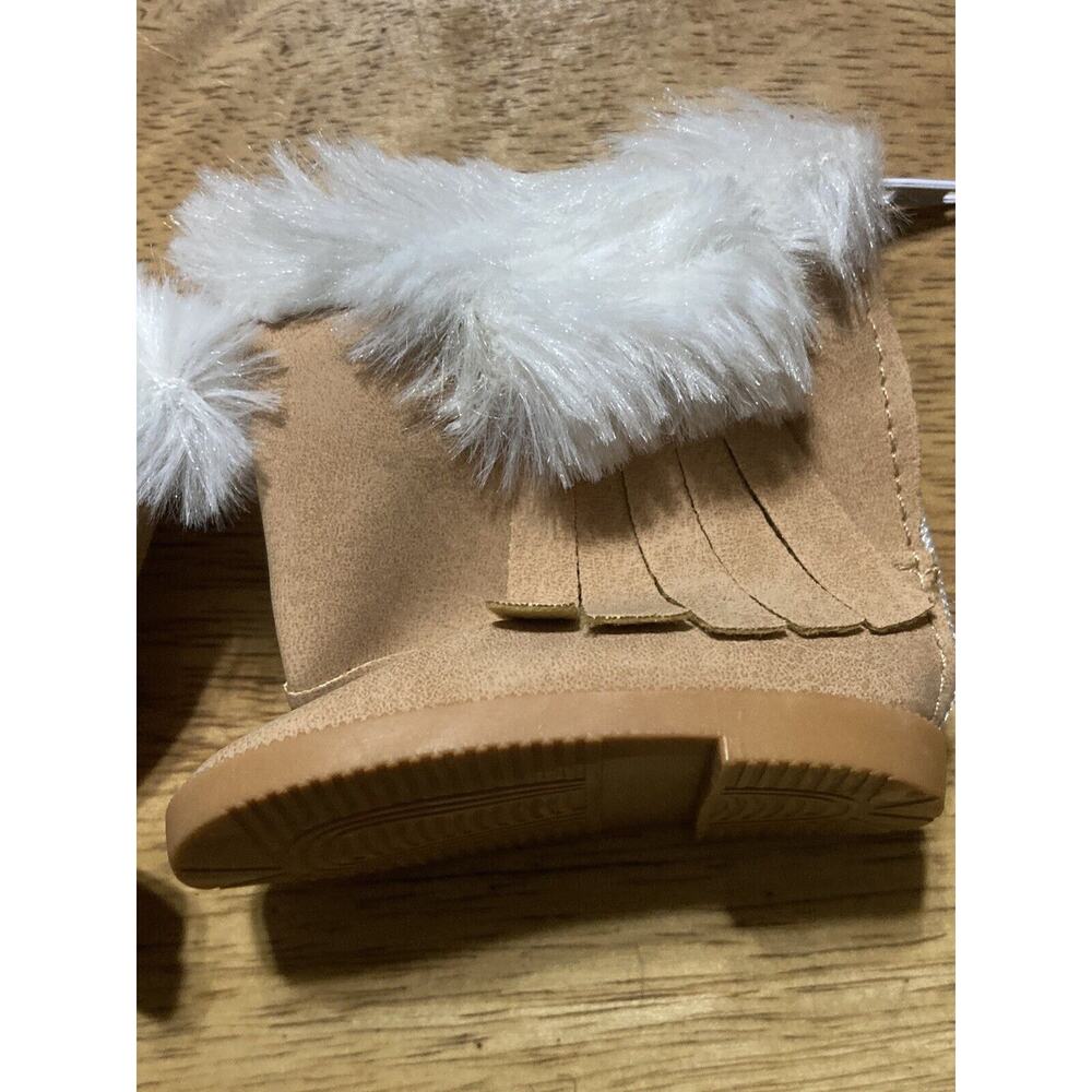 Light BROWN Suede Fringed MOCCASIN BOOTS fits 18" American‎ Girl DOLL SHOES - Picture 3 of 6